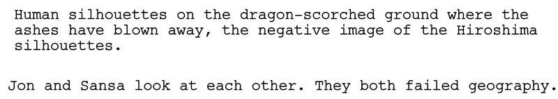 These are two different asides from the same script!